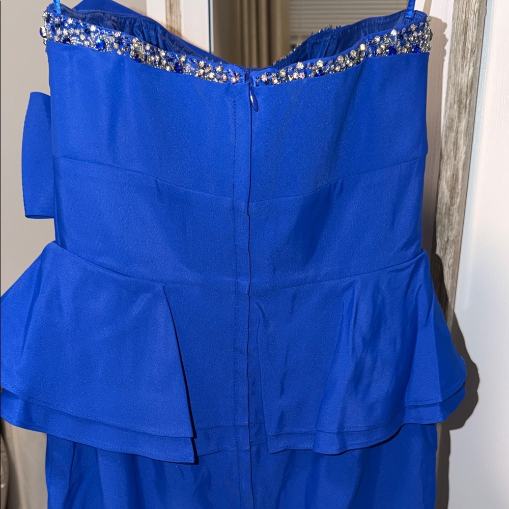 Camille La Vie Royal Blue Strapless Dress - Picture 5 of 6